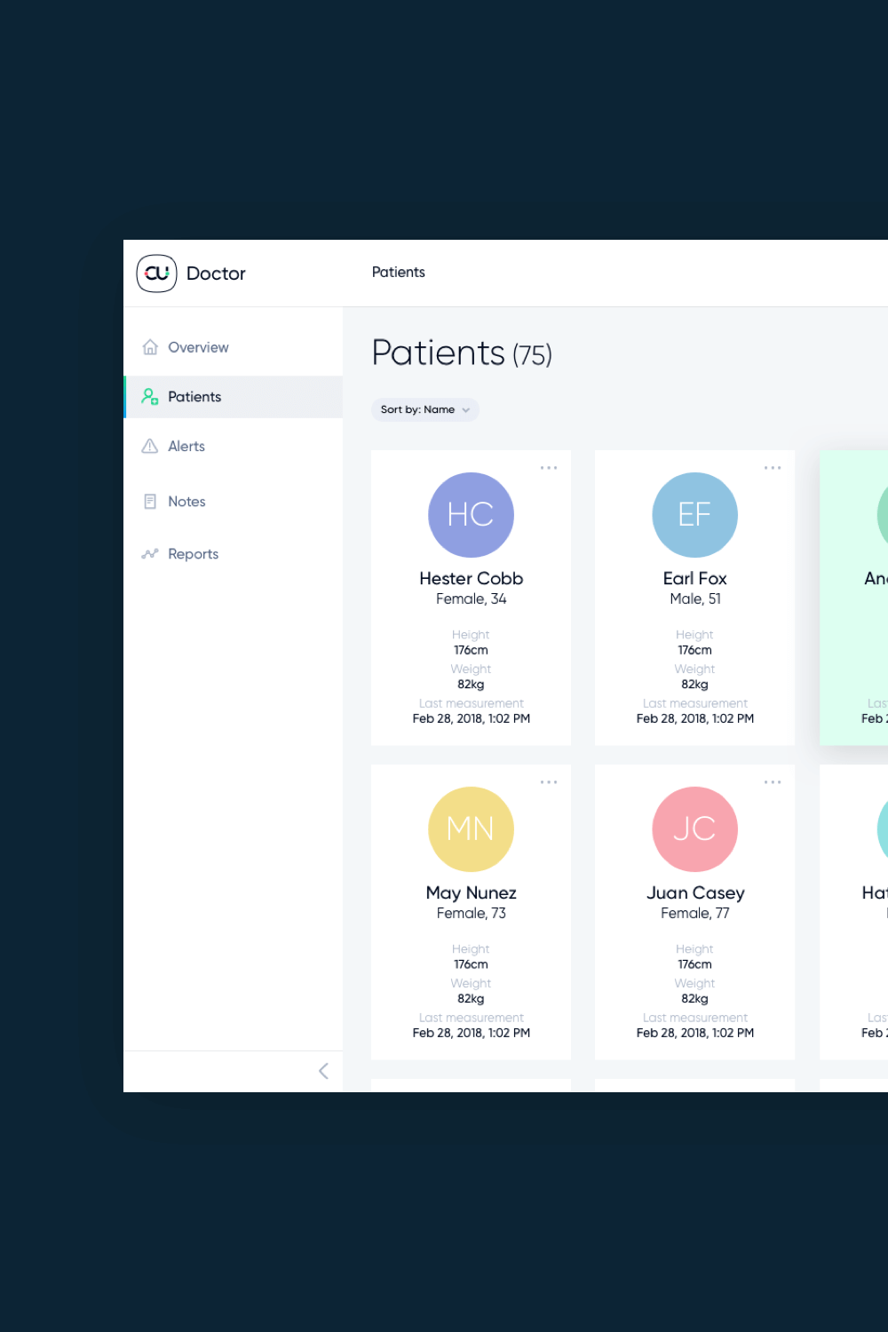 Donisi Health doctor console ux ui 